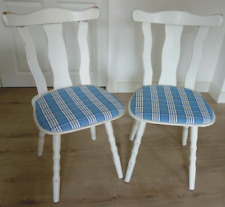 1 Stuhl Küchenstuhl Holz weiß Shabby Chic Landhaus Stil 70er Jahre - mehr da!!