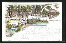 Lithographie Essen /Ruhr, Gasthaus Waldschenke am Schloss Borbeck 1898 