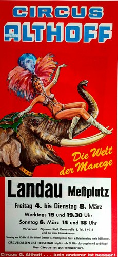 Plakat circus althoff - circus, landau