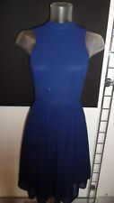 Marie Blanc Kleid Cocktailkleid  Blau Größe 32/34 Rückenfrei
