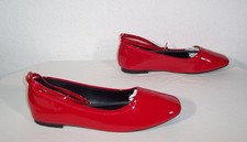 schöne Lack Mary-Jane Ballerinas mit Fesselriemen, Farbe Rot, Größe 280 ( 44 )