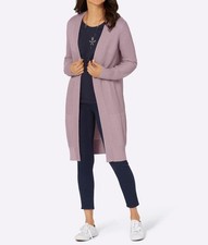 Damne Strickmantel Langarm Verschlusslos mauve Gr. 36 NEU