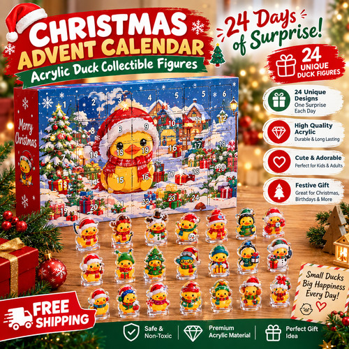Gelbe ente adventskalender - 3d,
