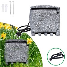 Gartensteckdose Außensteckdose Steinsteckdose 4-Fach Steckdose mit 1,5m Kabel