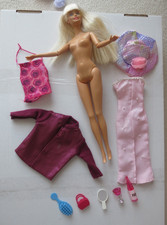 Mattel Barbie Puppe 1999 Vintage - mit Kleidung + Zubehör -  10 Teile