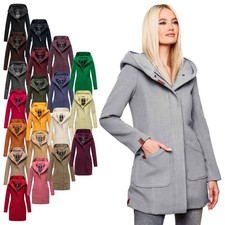 Marikoo Damen Mantel Trenchcoat Übergangs Jacke Parka Lang B819