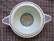 original alte SCHALE EMAUX DE LONGWY KERAMIK EMAIL FAYENCE um 1900 antik