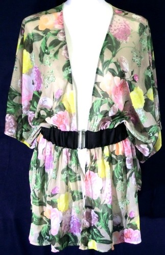 Chiffon long bluse blume - chiffon,