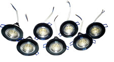 7 LED Einbau Leuchten / Strahler in schwarz hochglänzend kompl. mit Leuchtmittel