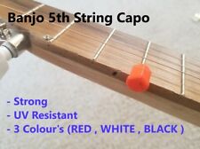 5th String Capos Banjo 4 Stück - Rot / Schwarz / Weiß - Banjo Zubehör Upgrade