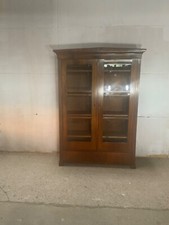 Biedermeier Bücher-Vitrinenschrank in Mahagoni um 1820