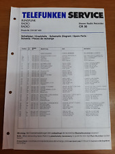 TELEFUNKEN SERVICE MANUAL Original CR30 Stereo RADIO RECORDER Vintage Schaltplan