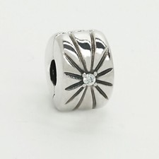 Original Pandora Charmclip Funkelnder Sonnenstrahl Silber Zirkonia 798614C01 Neu