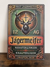 Blechschild JÄGERMEISTER HIRSCH Werbeschild Vintage Retro 20x30cm Deko