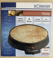 Bomann Crepe Maker 2221 CB  29 cm Durchmesser mit Antihaftbeschichtung wie neu