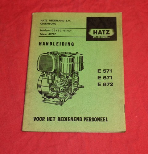 Handleiding hatz diesel - hatz, motor