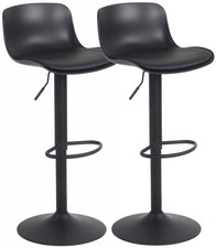 #R131627/2010 2x Barhocker Almada Kunstleder schwarz Küchenhocker Thekenhocker
