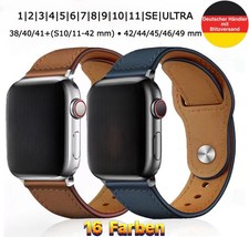 Uhrenarmband Leder für Apple Watch Series 1-9 10 11 SE ULTRA Armband iWatch Uhr