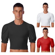 Herren Tanzkleidung Mittelalter Shirt Thematisch Tops Solide Farbe Tanz Party