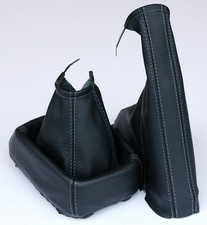 Schaltsack + Handbremssack FADEN GRAU passend für OPEL VECTRA A Bj. 88-95 Leder