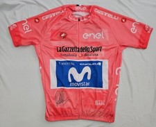 Richard Carapaz signed 2019 Giro d'Italia pink Radtrikot Movistar PROOF