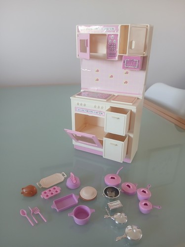 Vintage 1987 barbie - barbie, küche