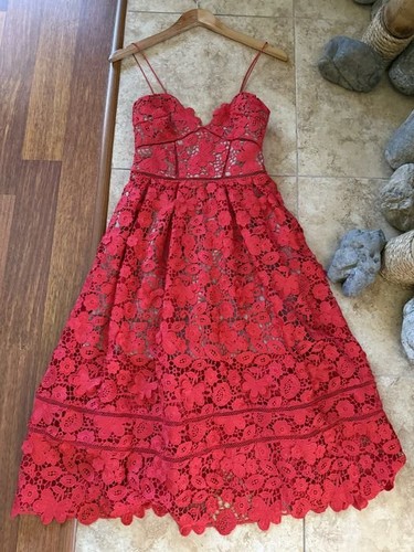 Women self portrait dress red - self-portrait,