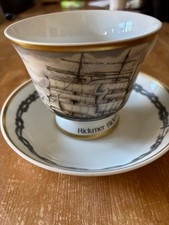 Jumbo Kapitänstasse Rickmer Rickmers Kaiser Porzellan Schifffahrt Segelschiff