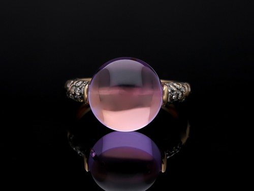 Ring diamanten amethyst 58 - amethyst, 5,58