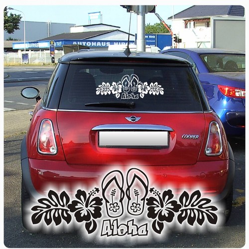 Autoaufkleber hibiskus blumen - autoaufkleber,