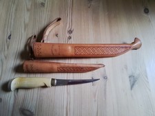 Original J.MARTTIINI Finnland Jagd/Fischmesser, Filetiermesser mit Lederscheide