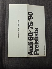 Audi 60/75/90 Preisliste