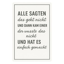 Weisheiten Spruch Blechschild