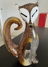 Glas Fuchs Kare Design massiv Glasfigur Deko Skulptur