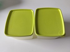 Tupperware 312 großer Gefrierbehälter 2 x 800 ml in weiß-hellgrün gebraucht