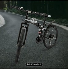26 Zoll Klappfahrrad 21-Gang Mountainbike Unisex Erwachsene Fahrrad MTB Faltrad