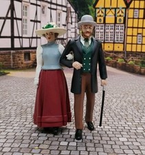 Spur G Figuren historische Reisende Set 2 viktorianisch 1/24 1/22,5 bemalt