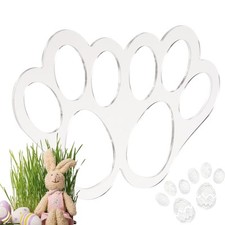 Osterhasen-Fußabdruck-Schablone, doppelte Fußabdrücke, Eiersuche-Vorlage für
