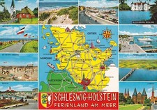AK - (D) - Schleswig-Holstein - Ferienland - MAP - Landkarte - Umgebungskarte
