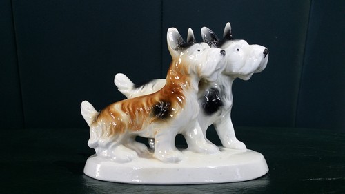 Foxterrier alte porzellan - foxterrier,