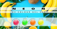 UV Farbgel Set Neon 4 x 5ml