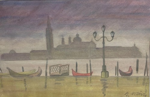 Venedig nebel aquarell von - venedig,