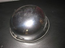 Motorrad Helm, Deutsche Wehrmachtform, Silber, Glänzend, Gr. S