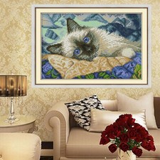 Katze Bild Stickerei