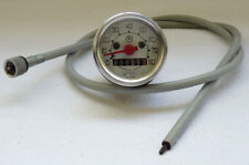 Vespa Tacho 80km/h rund + Tachowelle V50 50 S R L 90 Rundkopflenker - Neu