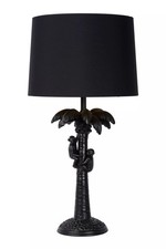 Tischlampe Stoff Schwarz