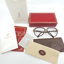 Perfect Rare Cartier Vitesse 22kt 58-15-135 Phototrop Lenses Paris 90s Full Set 
