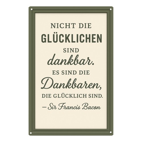 Glück spruch blechschild - glück,