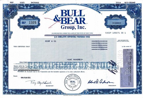 Bull bear group inc new - bear,