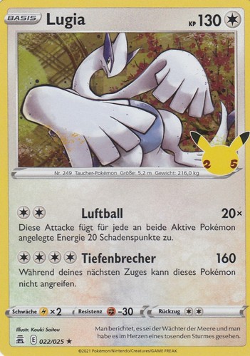 Lugia 022 025 holo - holo, pokemon